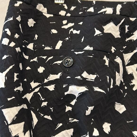 Banana Republic black white textured patterned pants Size 12 EUC - Picture 4 of 8